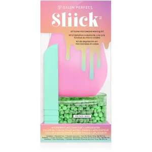 Salon Perfect Sliick At Home Microwave Kit with Acai Berry Hard Wax Beads & Silicone Cup