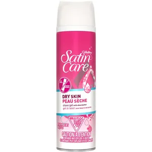 Satin Care Dry Skin Shave Gel for Women 198G - Moisturizing, Non-Irritant, Rust-Free Can