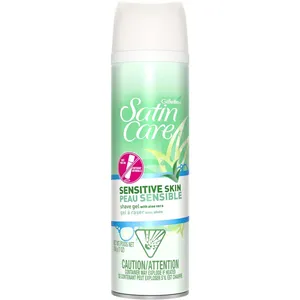 Satin Care Sensitive Skin Shave Gel for Women 198g with Aloe Vera, Rust-Free Can, Soft Skin