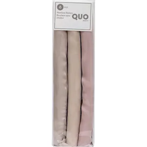 Satin Heatless Rollers by Quo Beauty - Effortless Curls & Waves, Smooth Satin Fabric, Reusable Bag