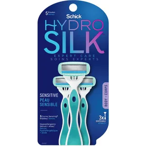 Schick Hydro Silk Disposable Women's Razors with 5 Blades & Shea Butter Hydration for Smooth Skin