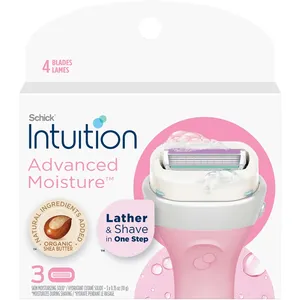 Schick Intuition Advanced Moisture Women's Razor Refills with Shea Butter for Smooth, Radiant Skin