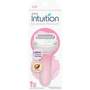 Schick Intuition Advanced Women's Razor with Shea Butter - Moisturizing & 4-Blade Pivoting Head