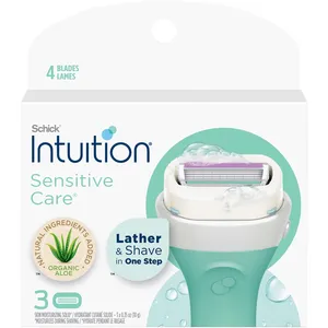 Schick Intuition Naturals Sensitive Care Women's Razor Refills with Aloe & Vitamin E - 3 Count