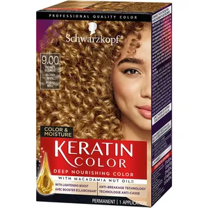 Schwarzkopf Keratin Color 9.0 Honey Blonde Permanent Hair Color Cream - 100% Gray Coverage