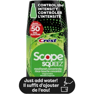 Scope Squeez Mouthwash Concentrate, Original Mint Flavor - Control Strength, 50mL Bottle