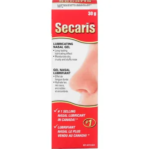 Secaris Lubricating Nasal Gel 15% PEG & 20% Propylene Glycol - Longlasting, Water-Based Relief