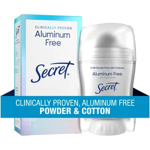 Secret Aluminum Free Deodorant for Women, 72-Hour Odor Protection, Powder Cotton Scent