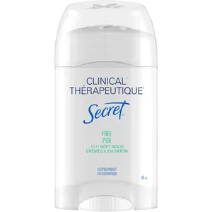 Secret Clinical Antiperspirant & Deodorant Soft Solid, FREE, Sensitive Unscented, 45g