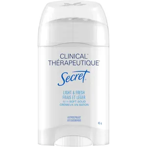 Secret Clinical Antiperspirant & Deodorant Soft Solid, Light & Fresh 45g for All-Day Protection