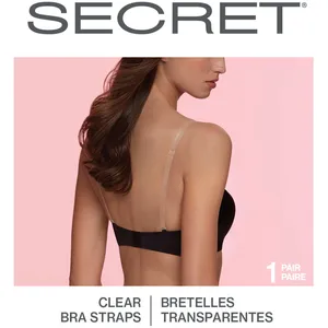 Secret Collection Clear Bra Straps - Adjustable, Detachable, Wear 3 Ways for Ultimate Comfort