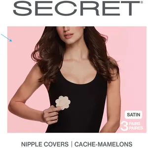 Secret Disposable Nipple Covers - Self-Adhesive, Comfortable, Chlorine & Salt Water Safe, 3 Pairs