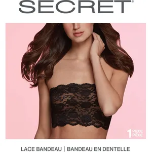 Secret Lace Bandeau with Hooks - Lightweight Stretch Lace - Size L/XL
