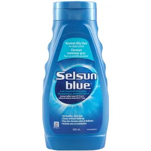 Selsun Blue Anti-Dandruff Shampoo for Normal-Oily Hair - 1% Selenium Sulfide for Flake Control