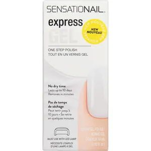 SensatioNail Express Gel Polish - Clam Shell Afternoon Blush, Long-Lasting, Quick Application