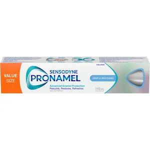 Sensodyne ProNamel Gentle Whitening Enamel Care Toothpaste, Mint Breeze, 110mL Value Size