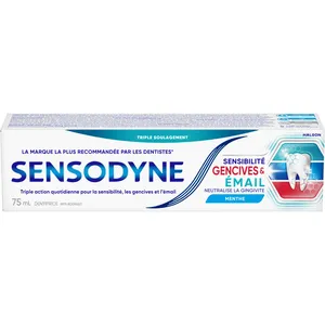 Sensodyne Sensitivity Gum & Enamel Toothpaste, Mint Flavor, Clinically Proven Relief for Sensitive Teeth
