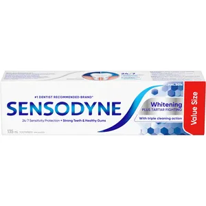 Sensodyne Whitening Tartar Fighting Toothpaste Mint 75ml for Sensitive Teeth Relief and Stain Removal