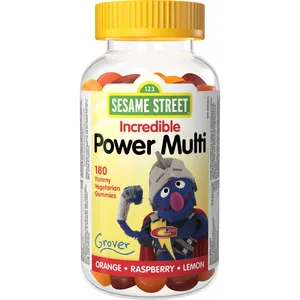 Sesame Street Multivitamin & Mineral Gummies for Kids, Orange Raspberry Lemon Flavors