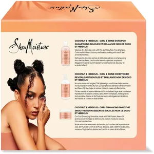 SheaMoisture Coconut & Hibiscus Curl & Shine Gift Set - Nourishing Hair Care for Natural Curls