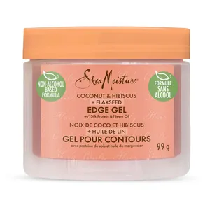 SheaMoisture Coconut & Hibiscus Edge Gel 8oz - Paraben-Free Hair Styling with Coconut Oil & Neem Oil