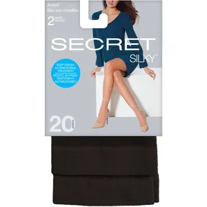 Sheer Anklet with Sandalfoot & Antimicrobial Treatment - ONE SIZE - 2 Pairs - 20 Denier