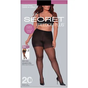 Sheer Comfort Plus Size Panty with Shadow Toe - 20 Denier Ultimate Comfort & Ultra Stretch Waistband