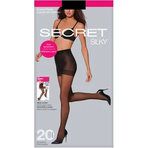 Sheer Run-Resistant Control Top Panty Sandalfoot 20 Denier - Soft Cotton Blend Comfort