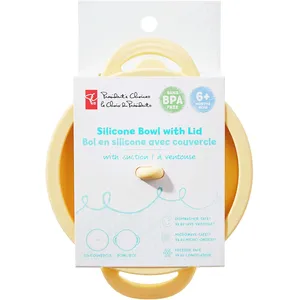 Silicone Bowl with Lid for Babies - Non-Toxic, BPA-Free, Suction Base for Self-Feeding, 6+ Months