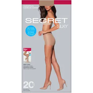 Silky 20 Denier Sheer Control Top Panty with Sandalfoot and HeiQ, Comfortable Fit