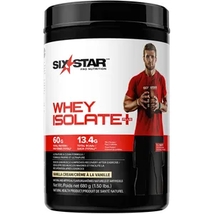 Six Star Elite Series 100% Whey Isolate Plus Vanilla Cream - 30g Protein, Low Carb, Fast Absorbing