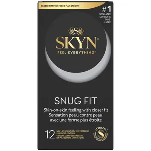 Skyn Snug Fit Non Latex Condom - Soft, Stretchy, Skin-On-Skin Sensation, Secure Fit for Protection