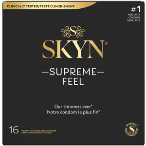 Skyn Supreme Non Latex Condom - Thinnest, Ultimate Comfort, Safe for Latex Allergies