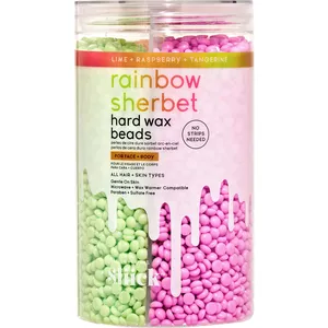 Sliick Rainbow Sherbet Hard Wax Beads for Face & Body - Gentle, Multi-Use Formula with Vitamins