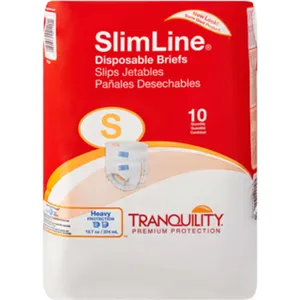 SlimLine Breathable Briefs - Small Size, Peach Core for Superior Absorbency and Comfort