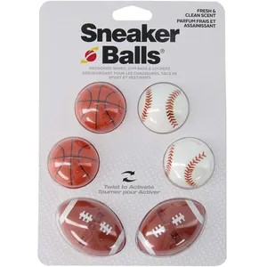 Sneaker Balls Sport Freshener 6-Pack, 1.5' Shoe Deodorizer for Gym Bags, Lockers, and More