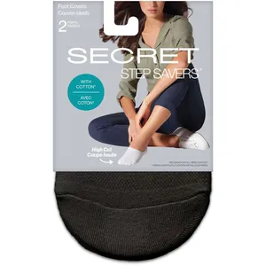 Sneaker Cut Cotton Footcover - ONE SIZE - 2 Pairs - Soft, Breathable, Comfortable Footwear