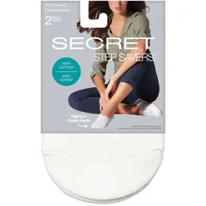 Sneaker Cut Cotton Footcover - ONE SIZE - 2 Pairs of Secret