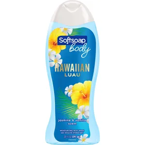 Softsoap Moisturizing Body Wash Hawaiian Luau 20 oz - Jasmine & Vanilla Scent, pH Balanced & Biodegradable