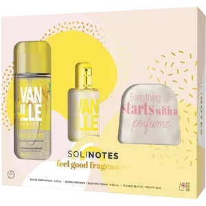 Solinotes 3 Pieces Gift Set - Vanilla Scents with Cherry Blossom Mist and Eau de Parfum