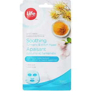 Soothing Turmeric & Witch Hazel Acne Sheet Mask - Hypoallergenic, Paraben-Free, Dermatologist-Tested