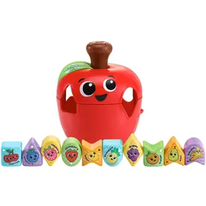 Spin & Change Apple Shape Sorter for Toddlers - 10 Shapes, 85% Reclaimed Plastic, English Version