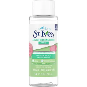 St. Ives Rose AHA Exfoliating Toner for Dry Skin with 5% Lactic Acid and Vitamin-Rich Rose Extract