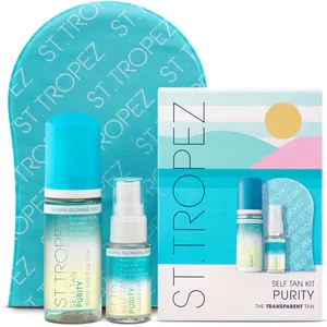 St. Tropez Self Tan Purity Mini Kit - Natural Medium Tan, No Rinse, Vegan-Friendly Tanning Solution