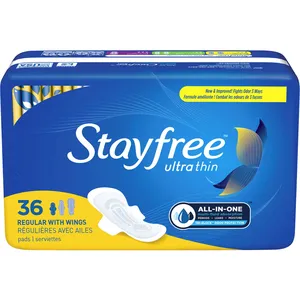 Stayfree Ultra Thin Regular Pads with Wings - All-in-One Absorption & Outstanding Leak Protection