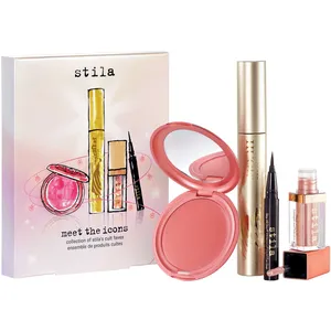 Stila Meet The Icons Set - Jet Black Mascara, Nude Pink Lip & Cheek Cream, Shimmering Eye Shadow