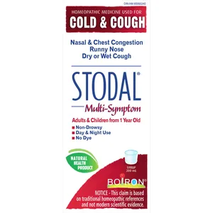 Stodal Multi-Symptom Relief for Nasal & Chest Congestion, Cough, Sore Throat - Non-Drowsy Formula
