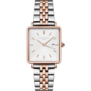 Stylish Rosefield Boxy Fashion Watch with Square Case and Sunray Dial - Perfect for Any Occasion