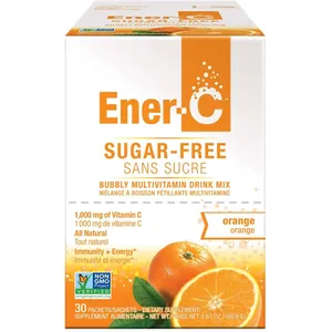 Sugar Free Orange Ener-C Multivitamin Drink Mix - Non-GMO, 12 Essential Vitamins & Minerals