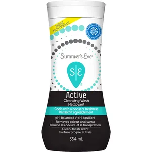Summer's Eve Active Cleansing Wash with Acti-Cool, pH-Balanced, Eucalyptus & Peppermint Oils